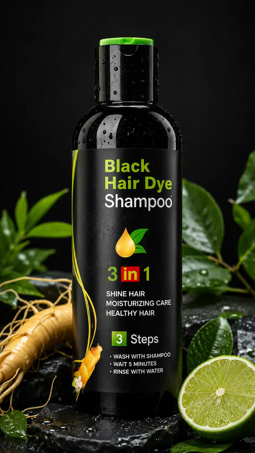 . Black Hair Dye Shampoo 3 en 1 ✅