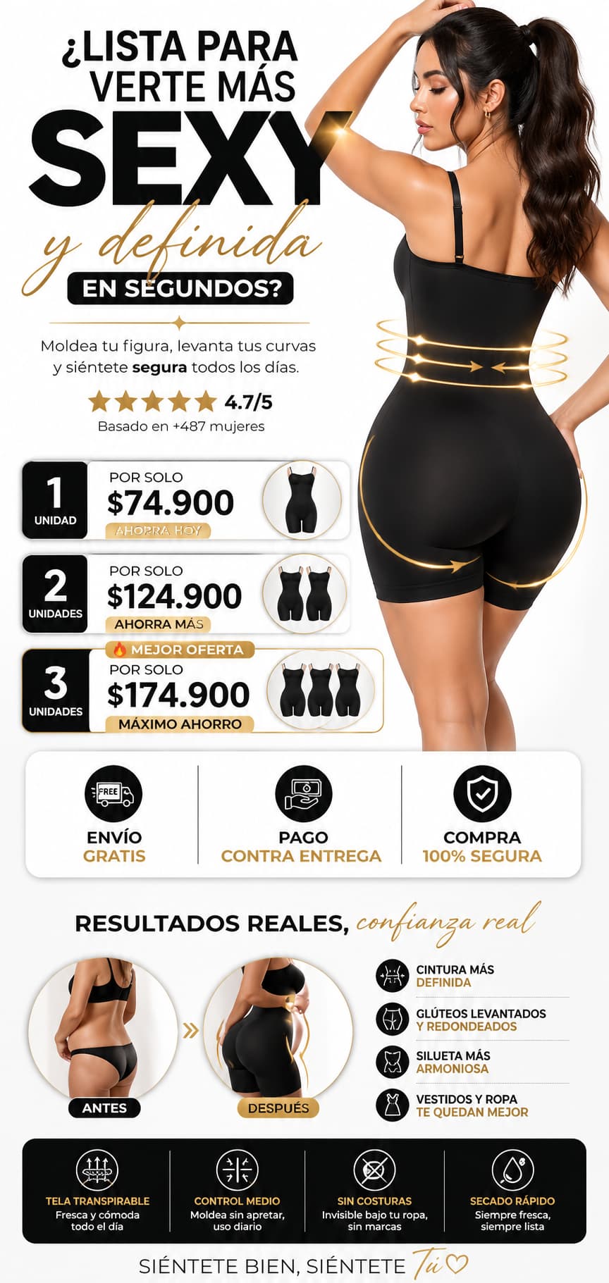 🔥 CURVAS PERFECTAS EN SEGUNDOS CON NUESTRA FAJA MOLDEADORA 🔥
