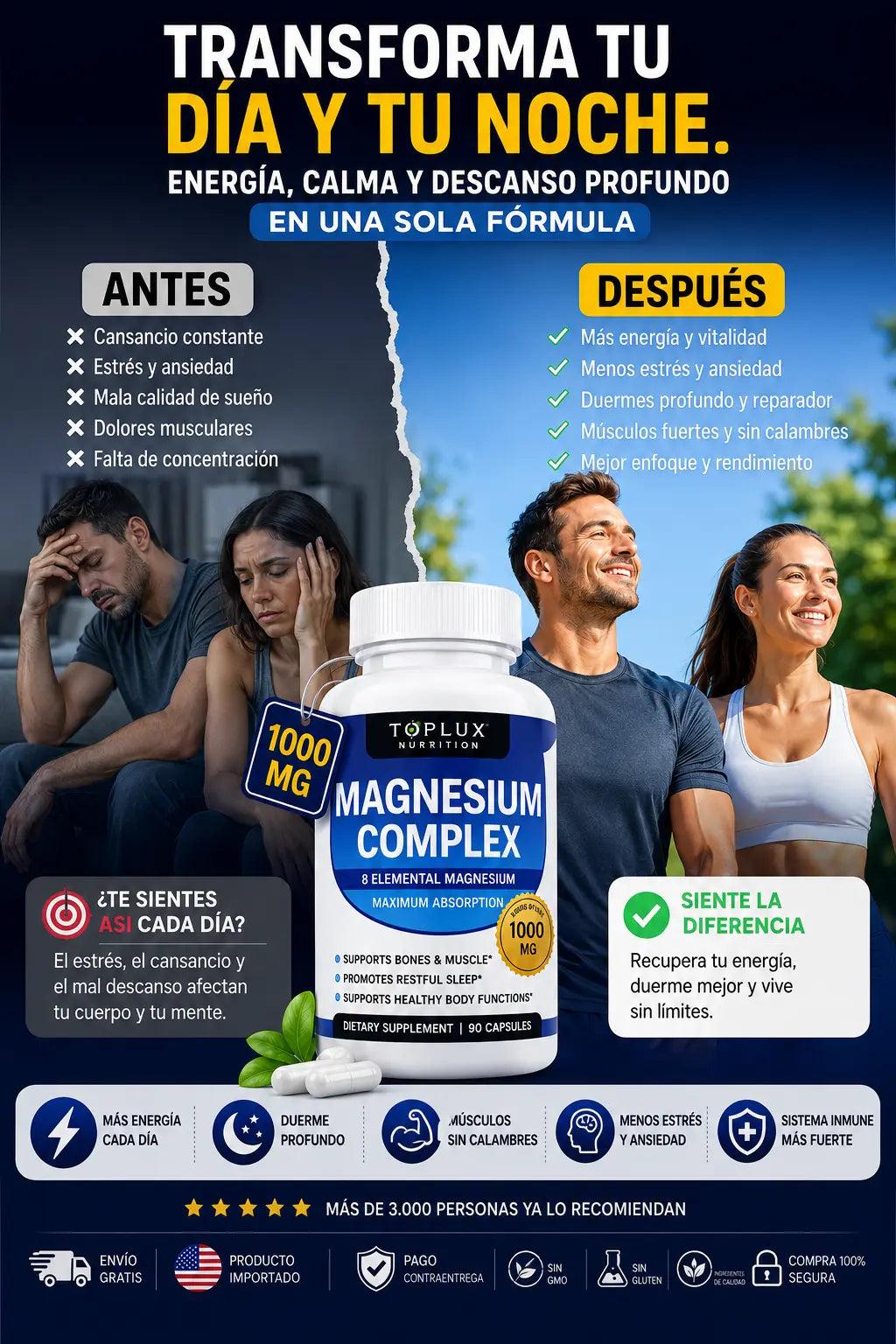 . Magnesium Complex™ | 90 Cápsulas C/U 🌿