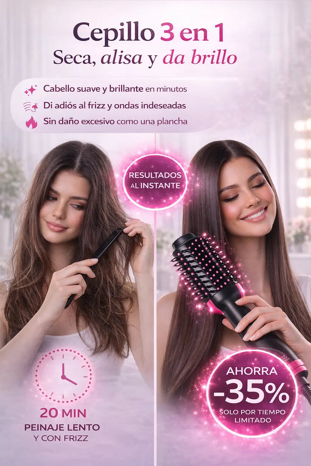 ¿Cabello liso y brillante en minutos sin maltratarlo? ¡Sí es posible!