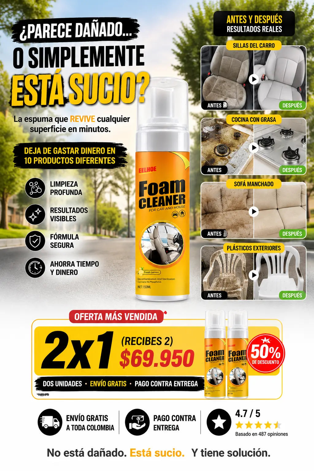 🔥 Foam Cleaner™ | No Está Dañado, Está Sucio. Y Tiene Solución.