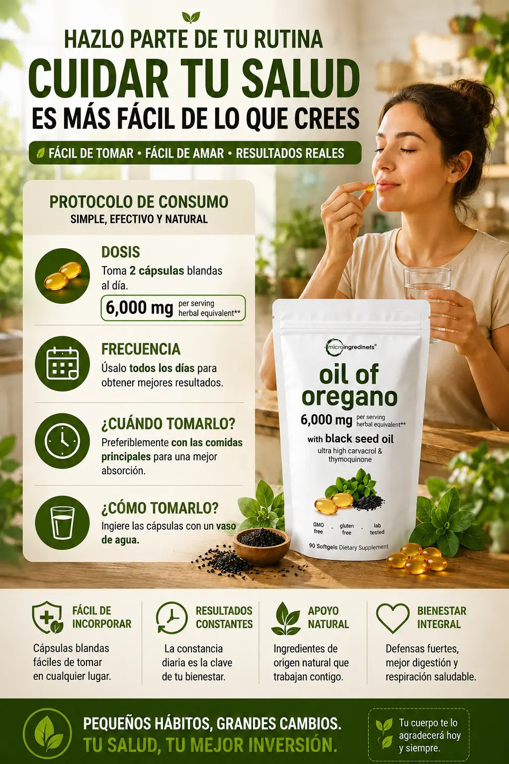 Oil of Oregano + Black Seed Oil | Apoya Tus Defensas y Bienestar Natural