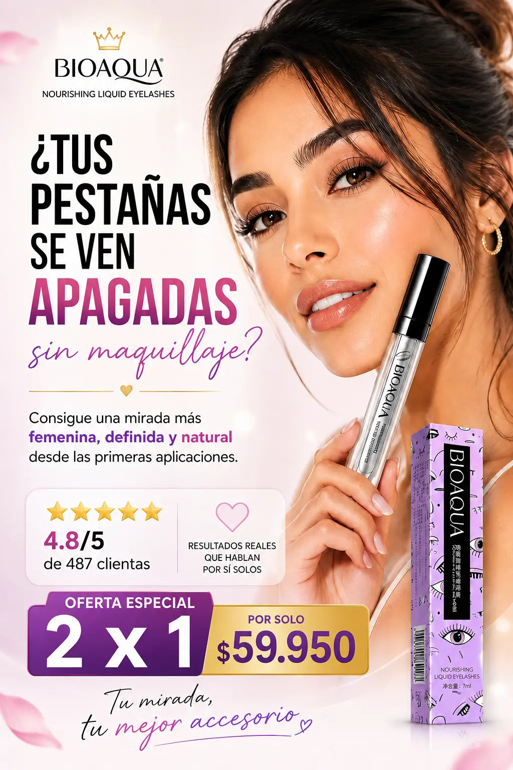 Pestañas Más Largas y Fuertes ✨👁️ Serum BIOAQUA 👁️✨