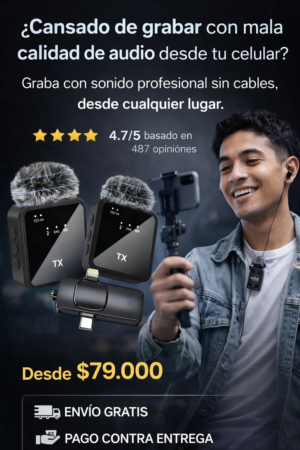 Micrófono Inalámbrico F11-2