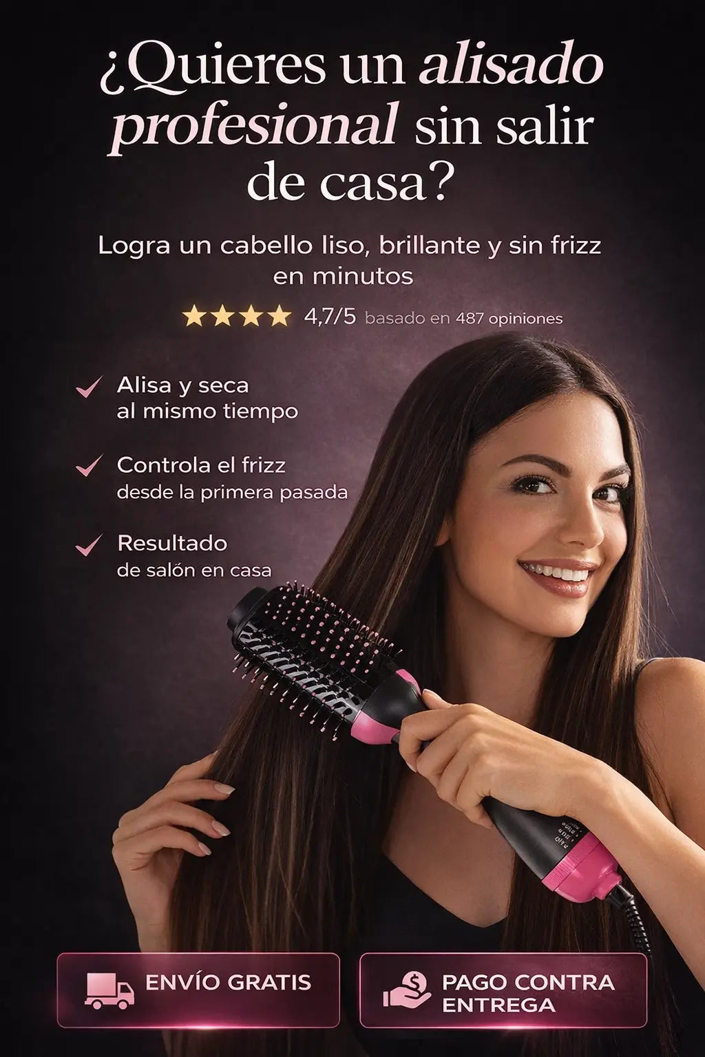 ¿Cabello liso y brillante en minutos sin maltratarlo? ¡Sí es posible!