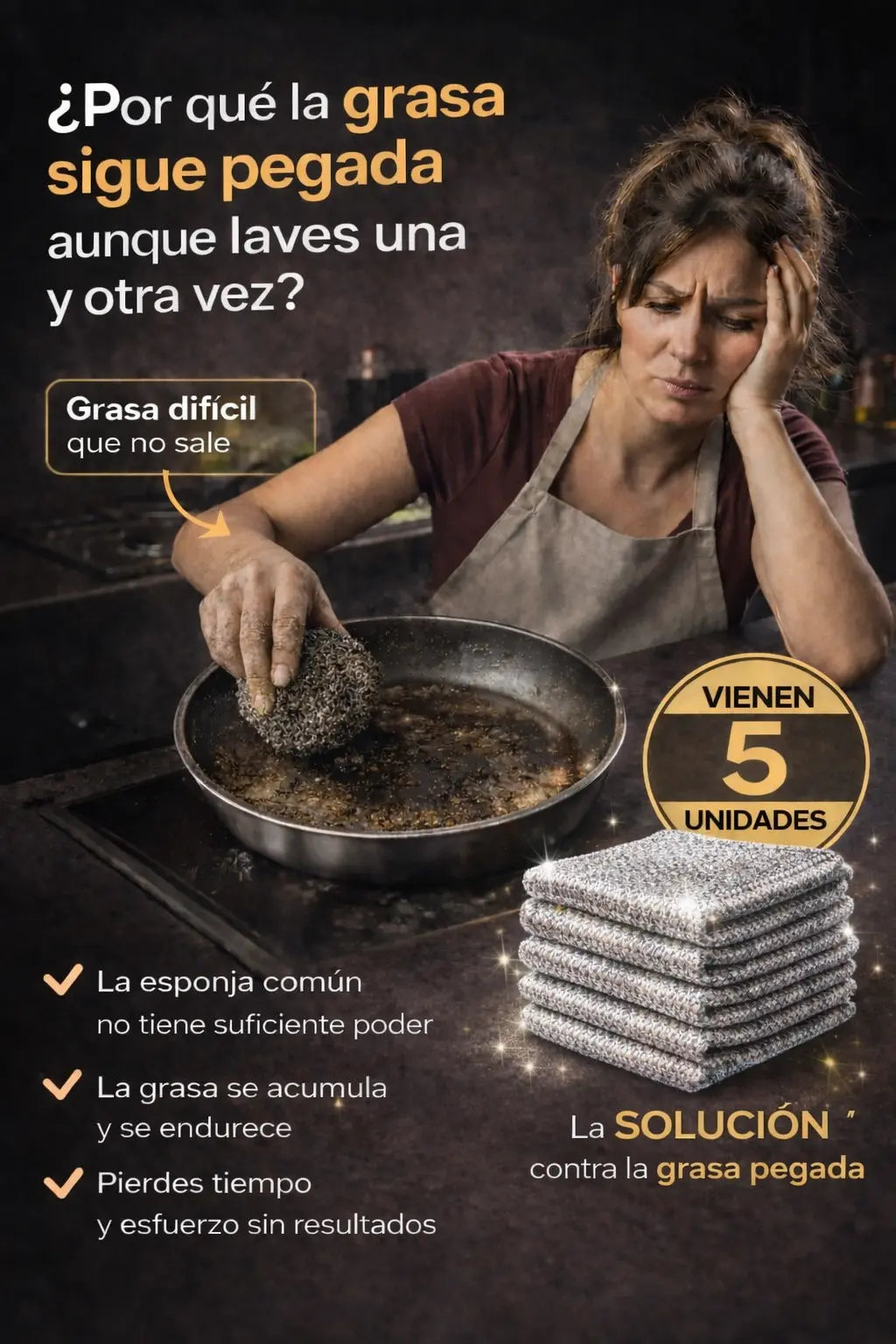 Paños Metálicos Antirayones – Elimina Grasa Difícil Sin Esfuerzo